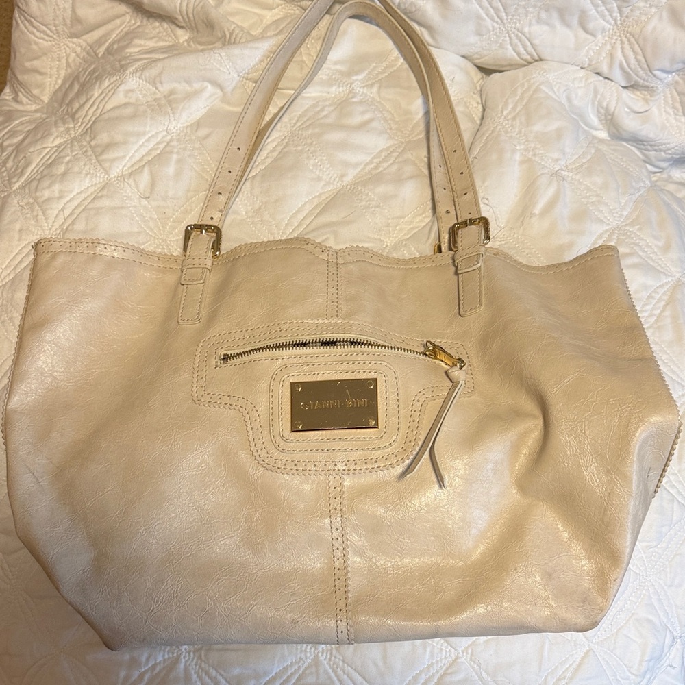 Gianni Bini Cream Tote Purse